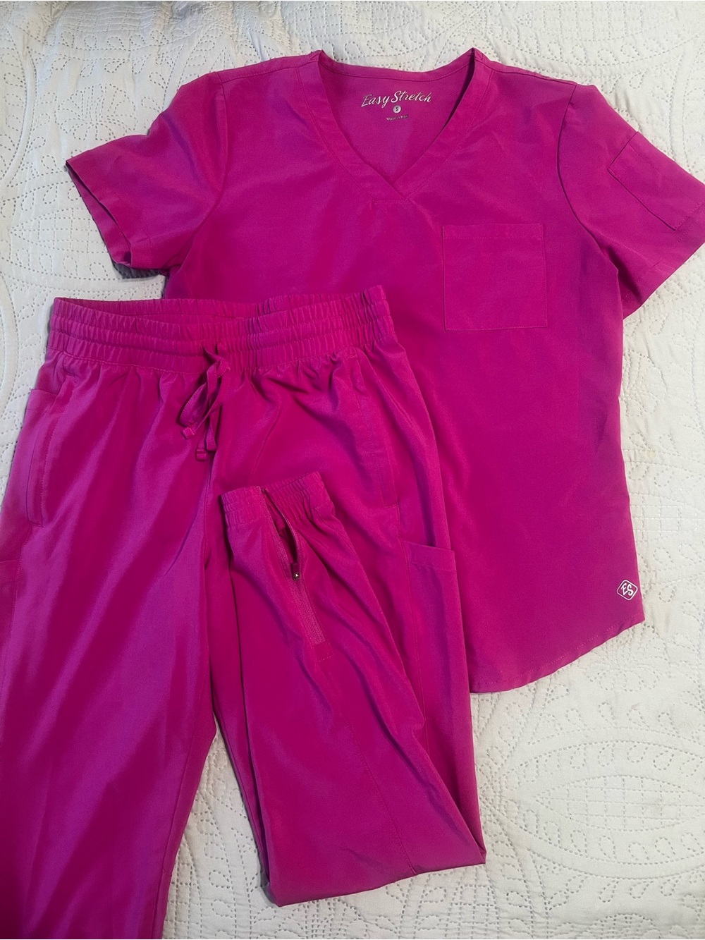 Easy Stretch V-Neck Scrub Set Size Small